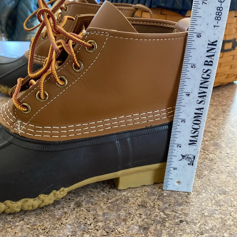 L.L. Bean 6” Duck Leather Rubber Boot Women’s 10 M FM 175062 Bean Boots